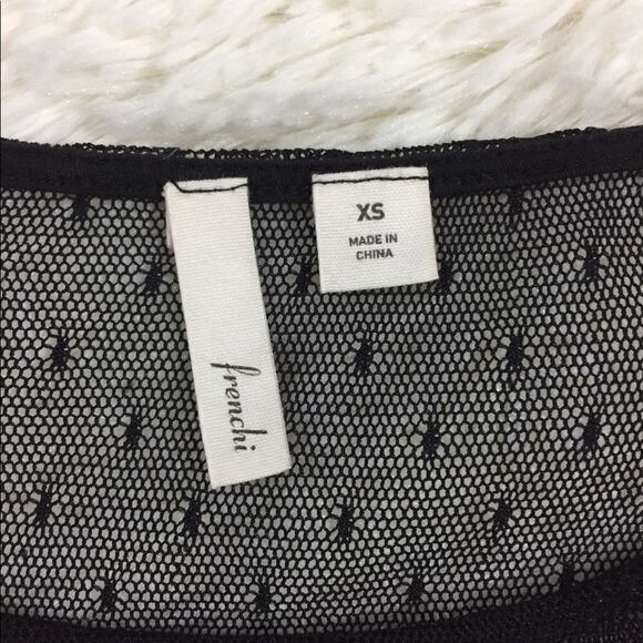 Frenchi Black Mesh Overlay Fit & Flare Dress XS - Picture 5 of 7